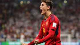 Gavi, celebrando el gol de España contra Alemania / EFE