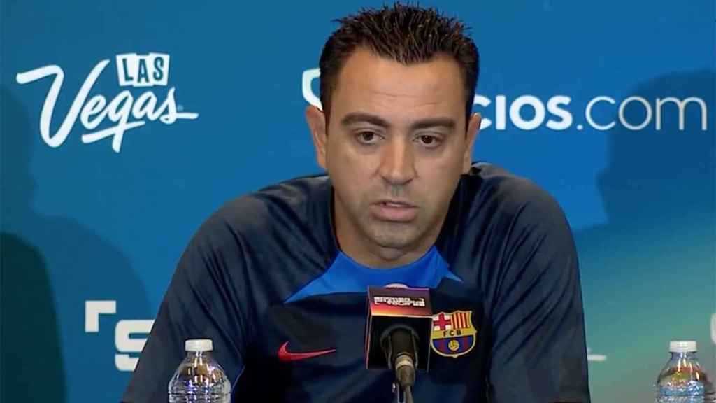 Xavi Hernández, durante una rueda de prensa en Dallas / CULEMANÍA