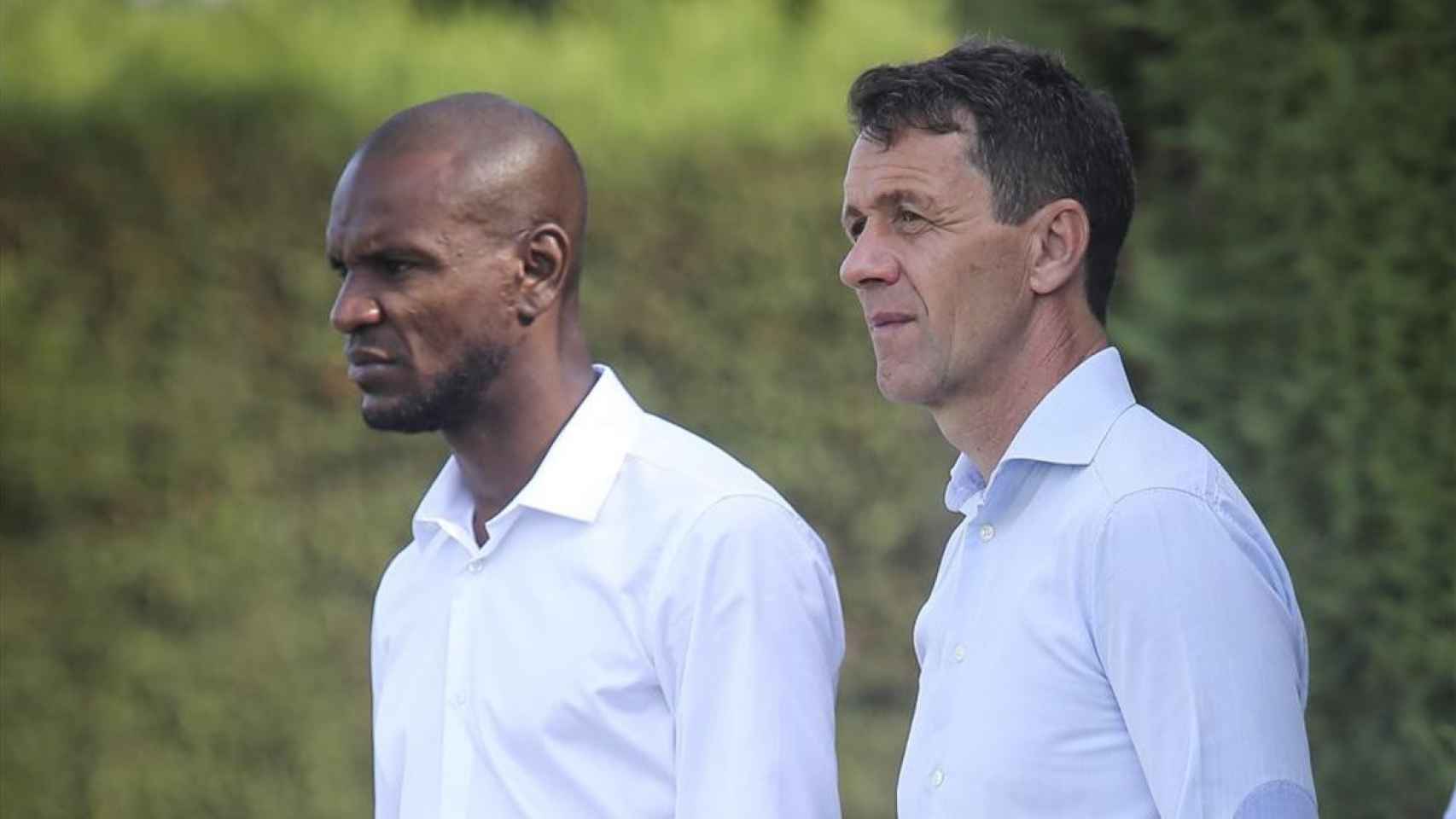 Eric Abidal y Ramon Planes en una imagen de archivo / EFE