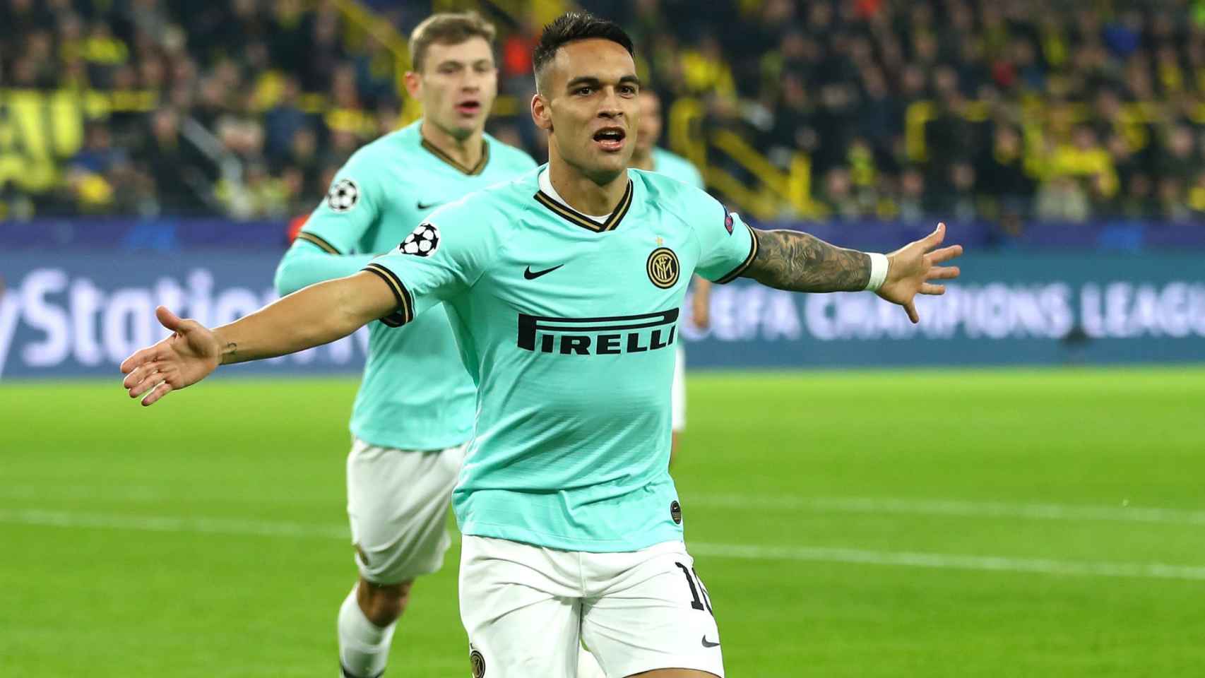 Lautaro Martínez celebrando un gol con el Inter de Milán / EFE