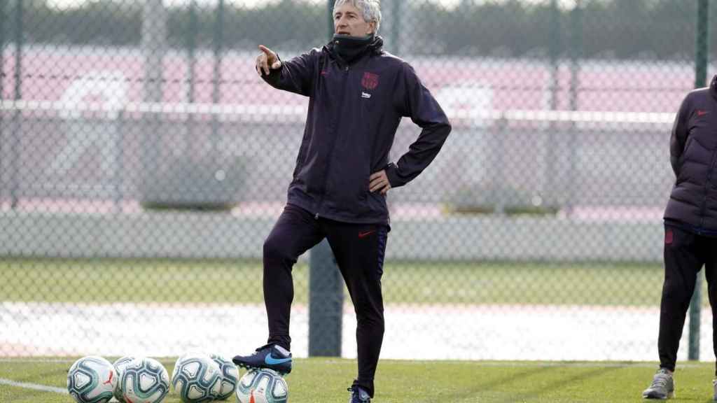 Setién entrenando con el Barça / FC Barcelona