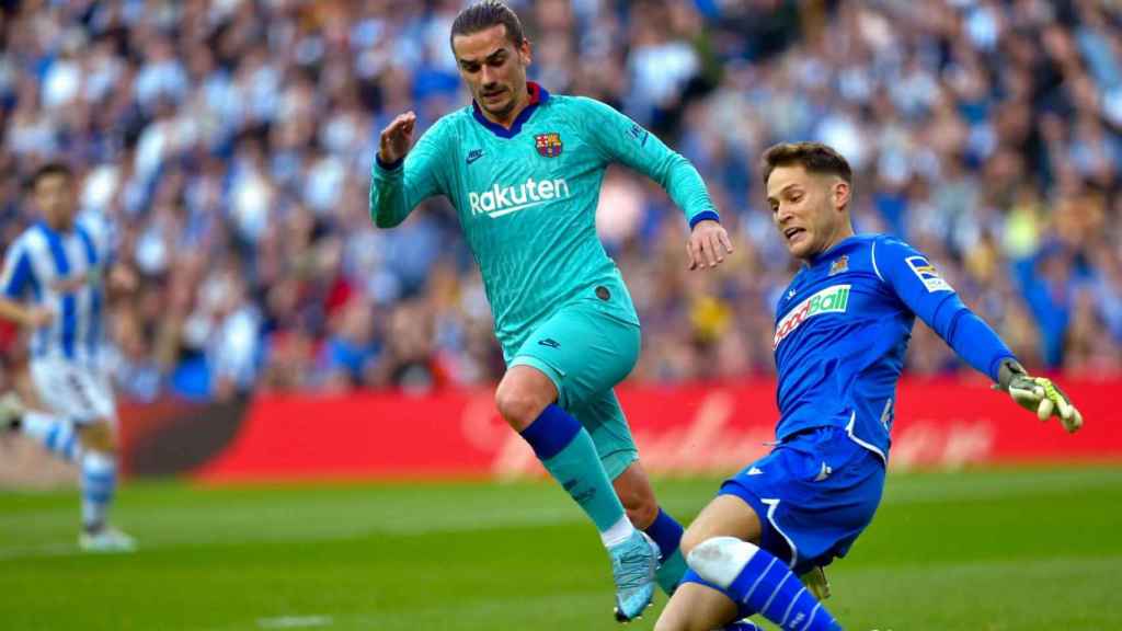 Antoine Griezmann en el partido contra la Real Sociedad / EFE