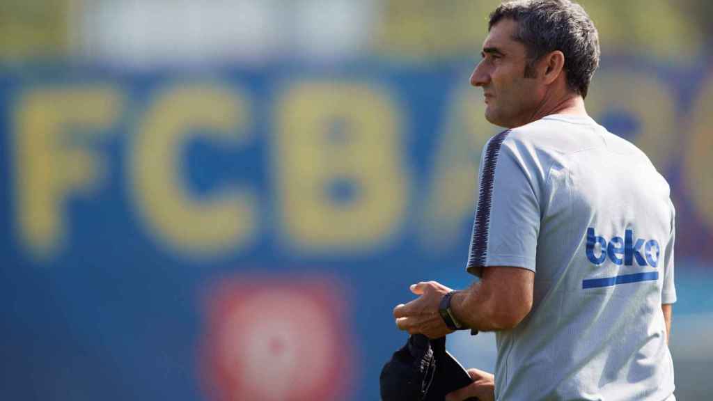 Una foto de archivo de Ernesto Valverde durante un entrenamiento / EFE