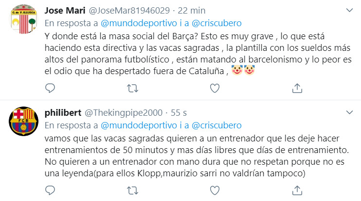 Publicación en redes sociales sobre los rumores de Kluivert / Redes