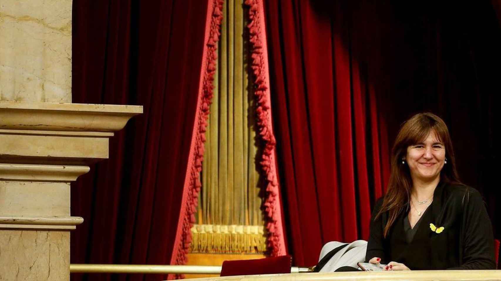 Laura Borràs, en un palco del Parlament / EFE