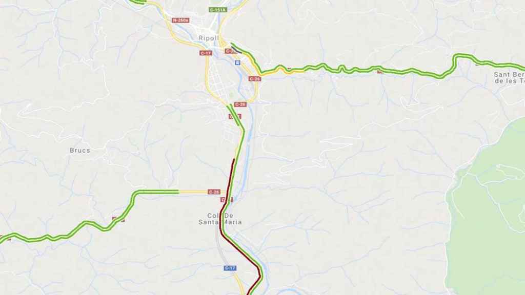 Retenciones en las inmediaciones de Ripoll / TRÀNSIT