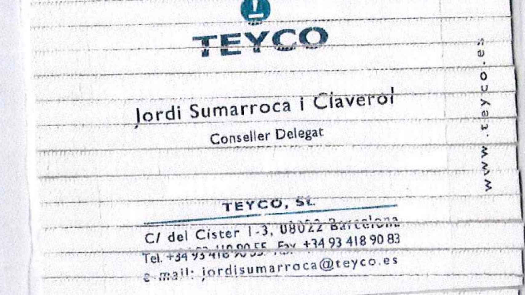 Tarjeta de Teyco recuperada de la destrucción de los documentos / CG