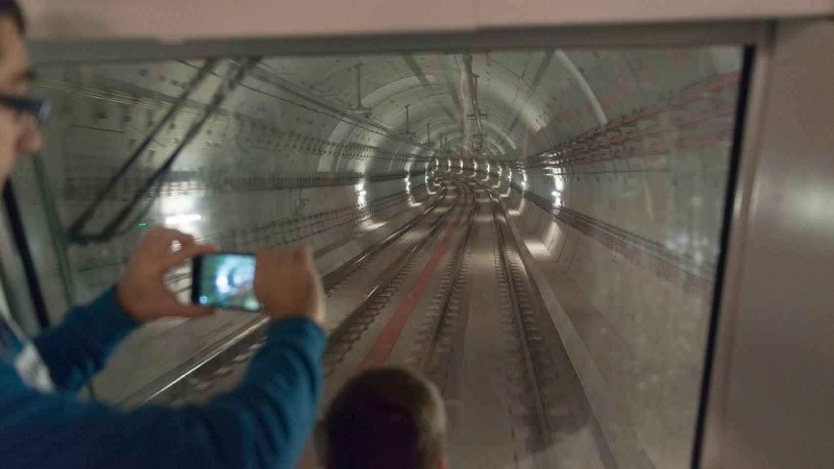 Imagen de la línea de metro L9 Sud de Barcelona