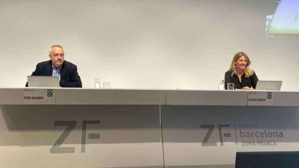 Pere Navarro y Blanca Sorigué, durante la presentación de la Bnew 2021 / CZF