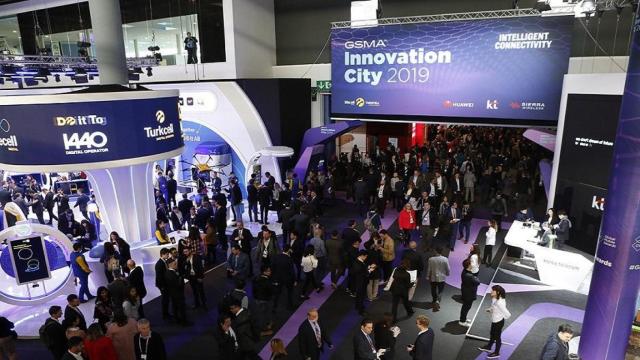 Uno de los pabellones de la Fira durante el Mobile World Congress / GSMA