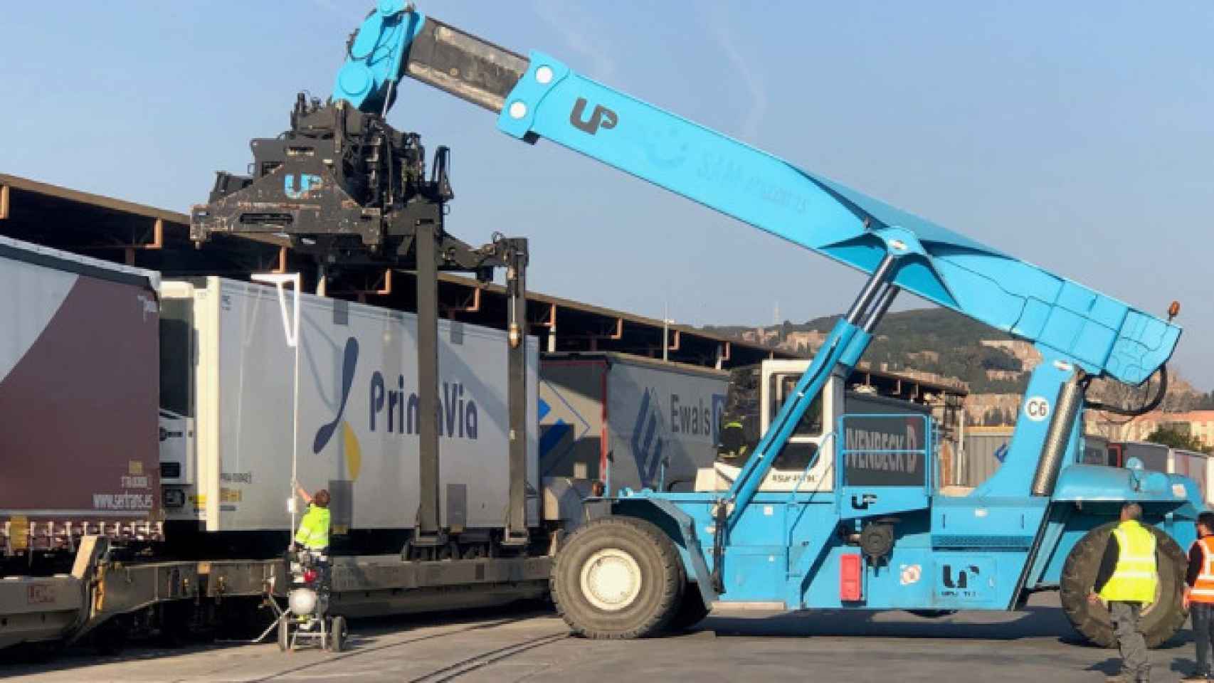 El trasvase de mercancías a la autopista ferroviaria en Barcelona