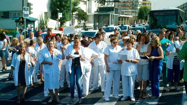 Una de las numerosas protestas que se han producido en los últimos tiempos en defensa de la sanidad pública.
