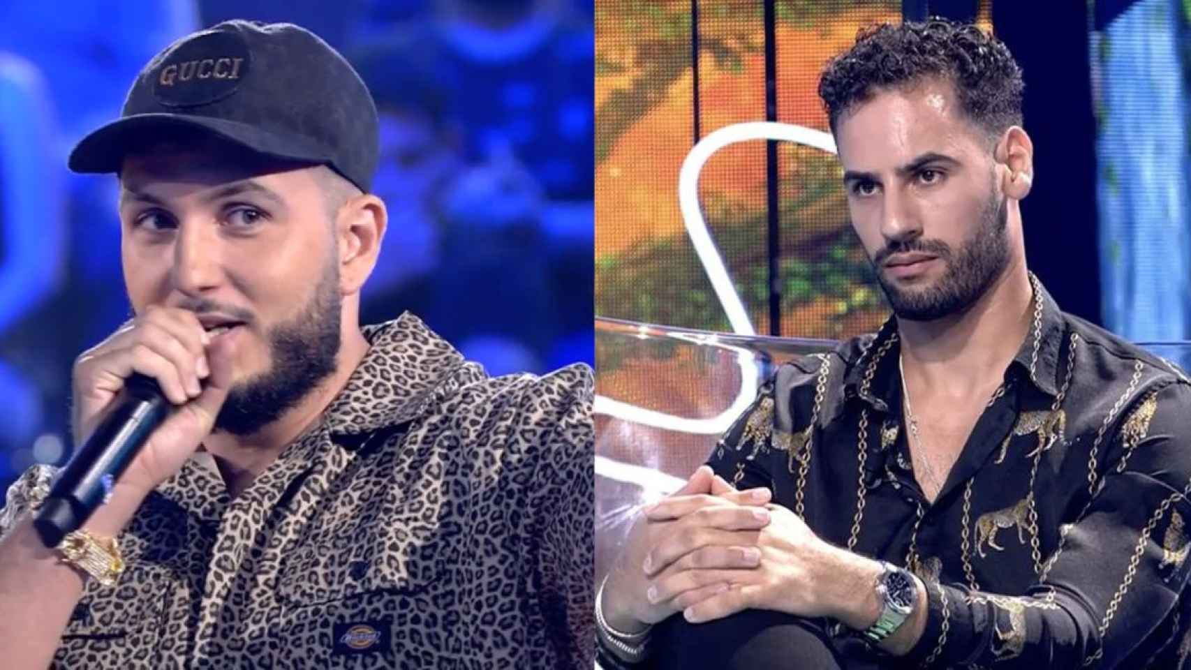 Omar Montes y Asraf Beno en el plató de 'Supervivientes' / MEDIASET