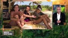 Anabel Pantoja, Omar Sánchez y Lola en 'Supervivientes' / MEDIASET