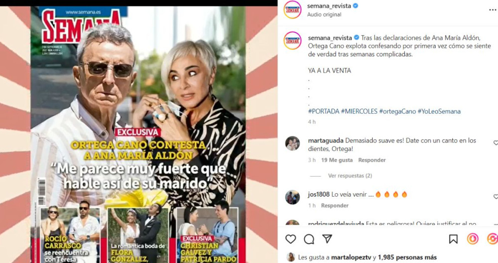 Portada de la revista 'Semana' / INSTAGRAM