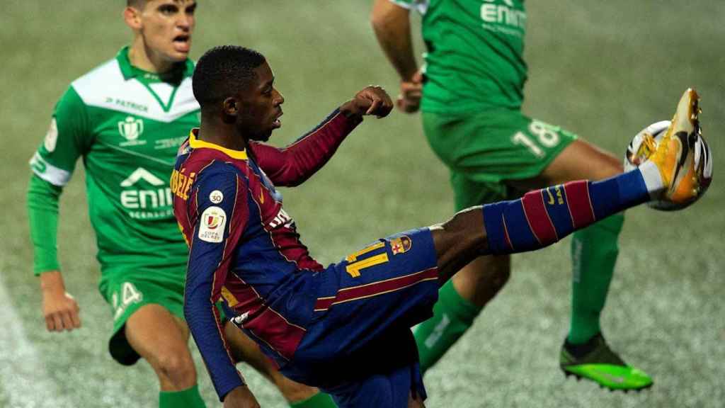 Ousmane Dembelé contra el Cornellá / EFE