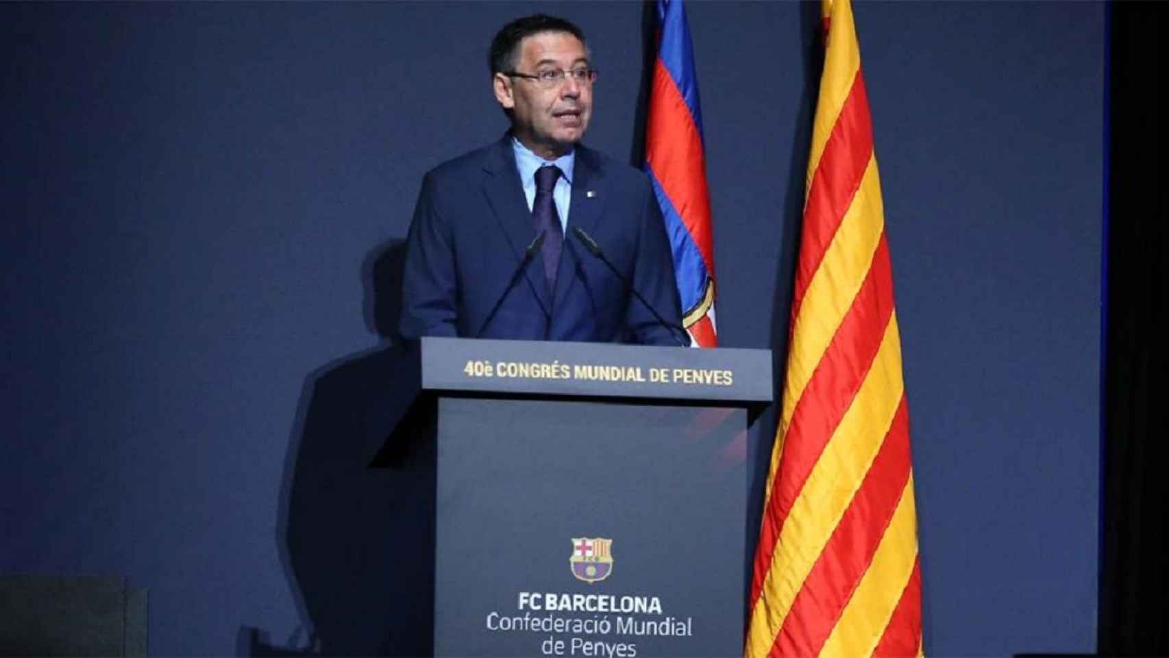 Josep Maria Bartomeu en el Congrés Mundial de Penyes / TWITTER