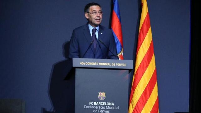 Josep Maria Bartomeu en el Congrés Mundial de Penyes / TWITTER