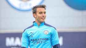 Éric García en un entrenamiento del Manchester City / EFE