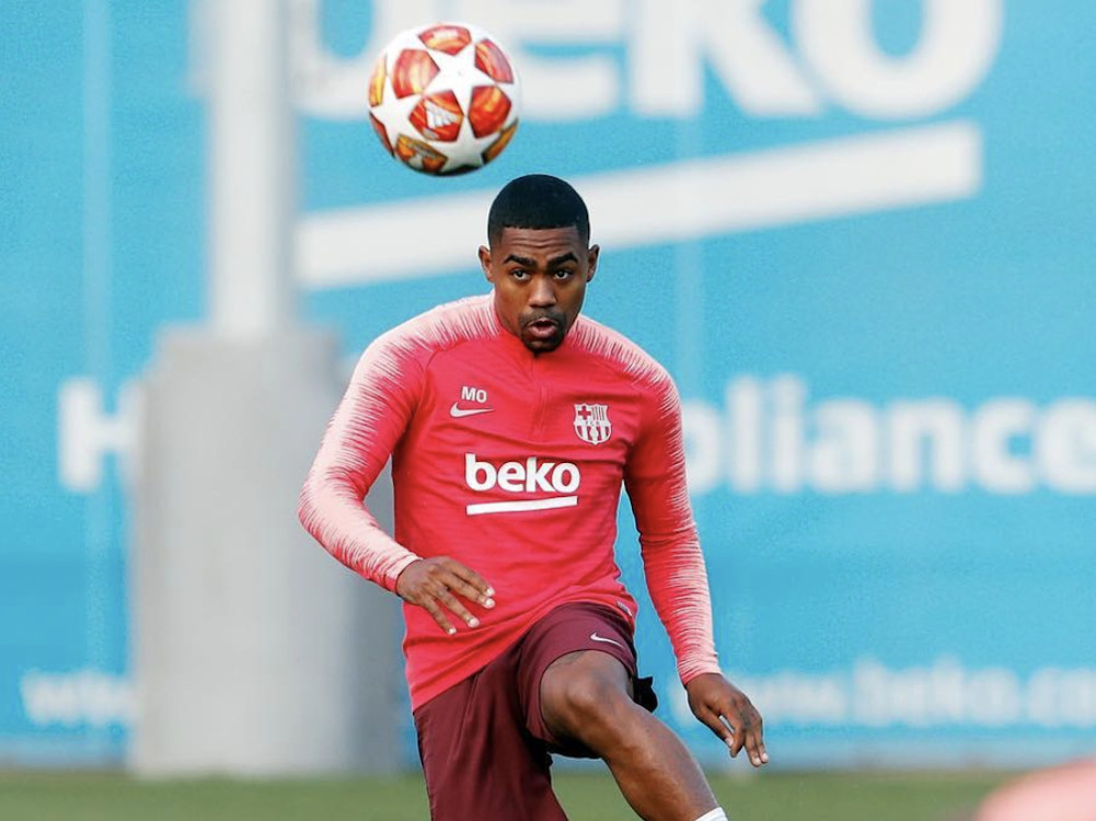 Una foto de Malcom Oliveira durante un entrenamiento del Barça / Instagram
