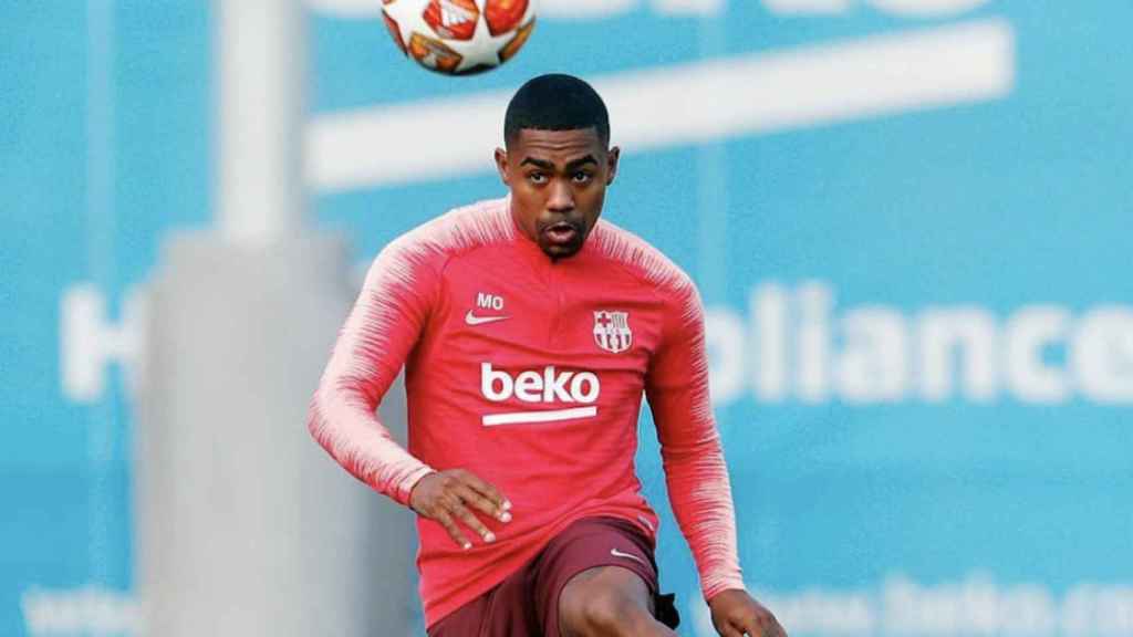 Una foto de Malcom Oliveira durante un entrenamiento del Barça / Instagram