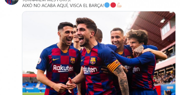 Mensaje de Riqui Puig al Barça B / Redes