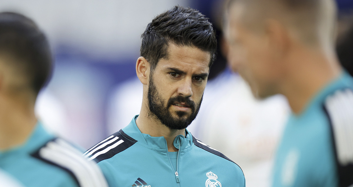 Isco, durante un entrenamiento del Real Madrid, en la previa de la final de Champions League / EFE