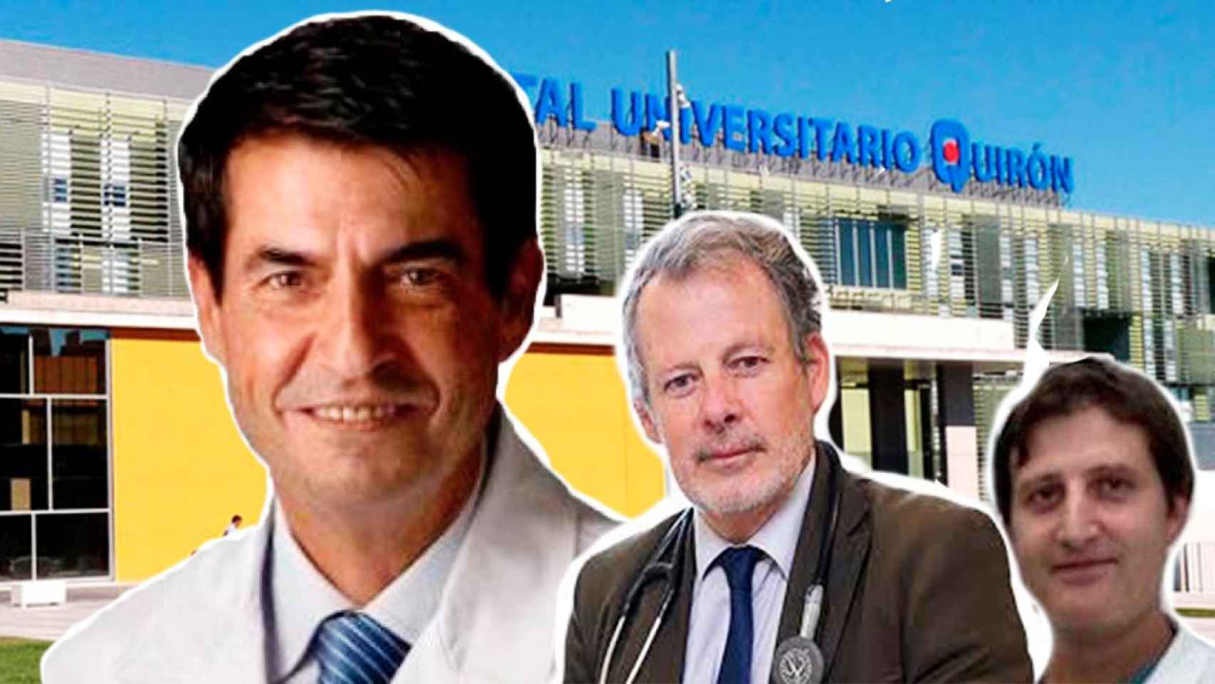 De izquierda a derecha: Doctor Manuel Sánchez, médico del rey Emérito, José ángel Cabrera, cardiólogo y Alberto Fortaleza, cirujano