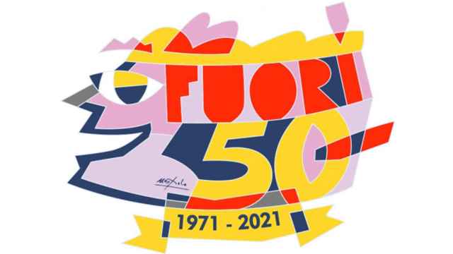 El logo de los 50 años de Fuori!