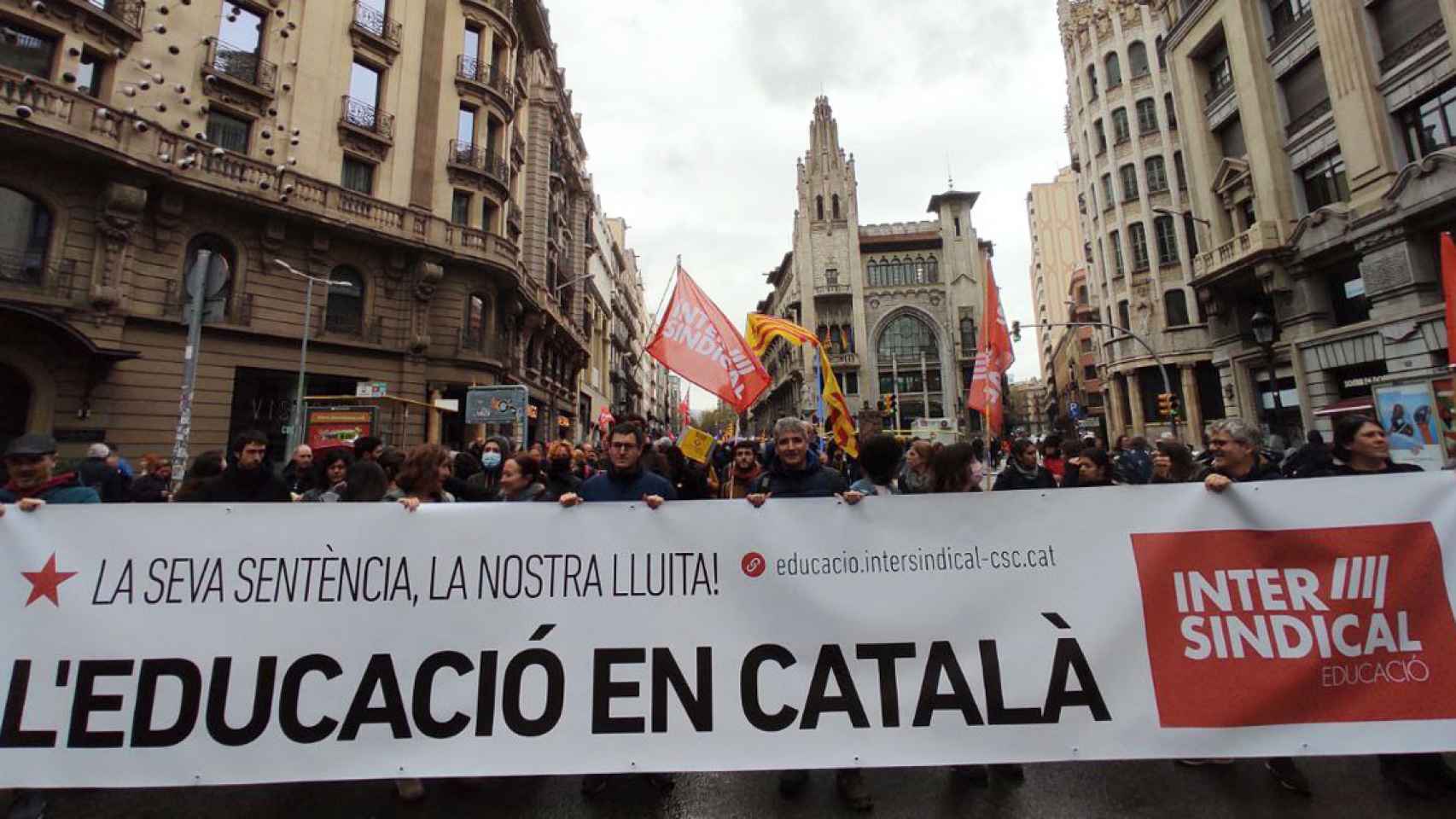 Imagen de una manifestación educativa de la Intersindical-CSC / Cedida