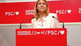 La viceprimera secretaria del PSC, Lluïsa Moret, en rueda de prensa / EUROPA PRESS