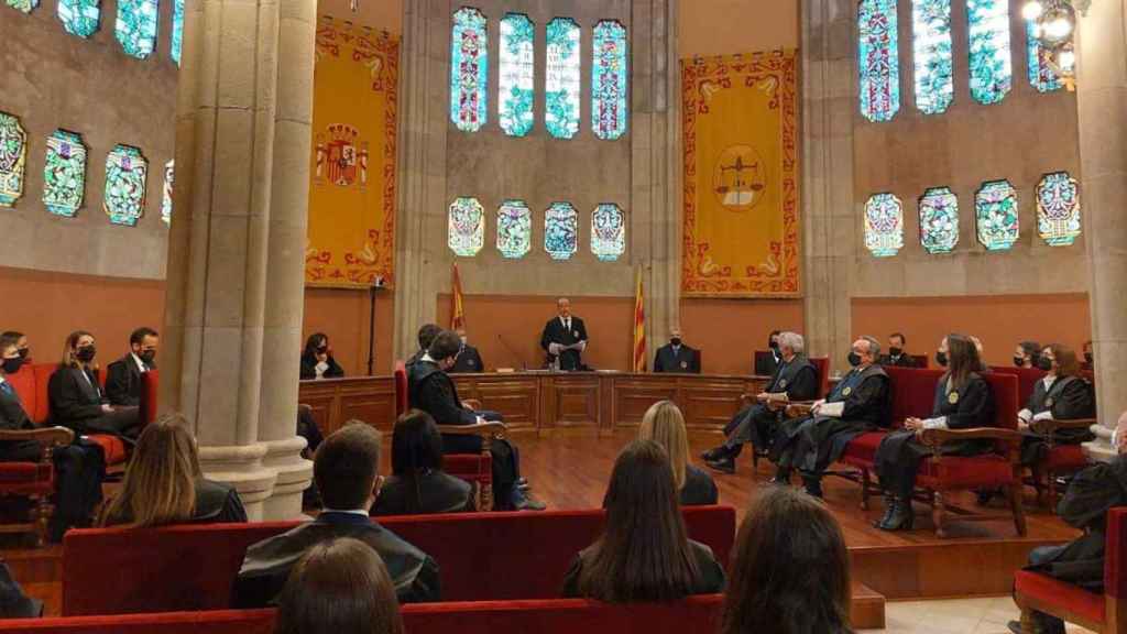 Jesús María Barrientos, presidente del TSJC durante su discurso / EUROPA PRESS