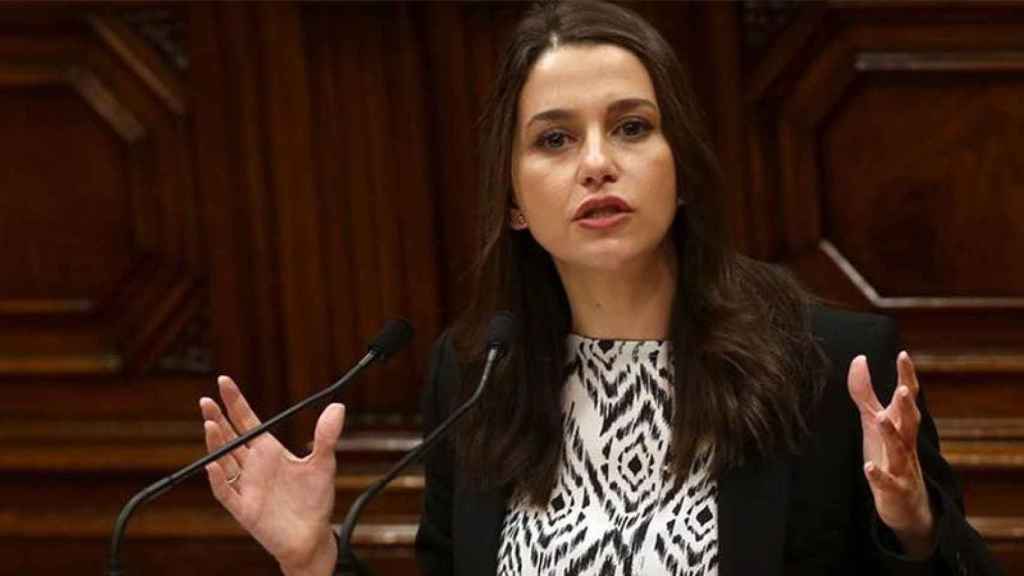 Inés Arrimadas (Ciudadanos), diputada y jefe de la oposición en el Parlamento catalán.