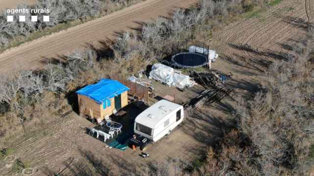 Una de las ocho construcciones denunciadas en el parque natural de Aiguamolls de l'Empordà, en Castelló d'Empúries (Girona) / AGENTS RURALS