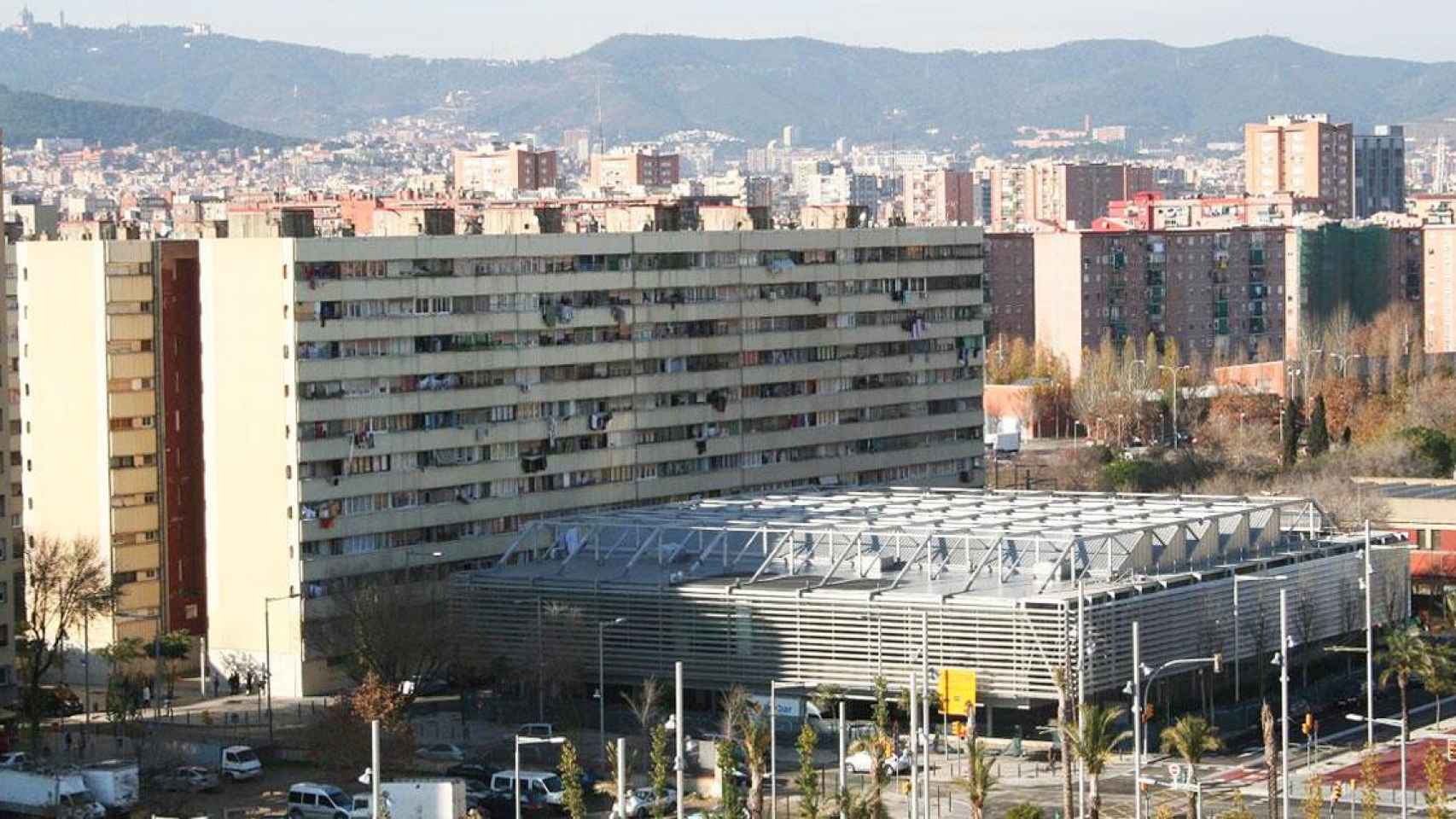 Imagen del barrio de La Mina, en Sant Adrià de Besòs