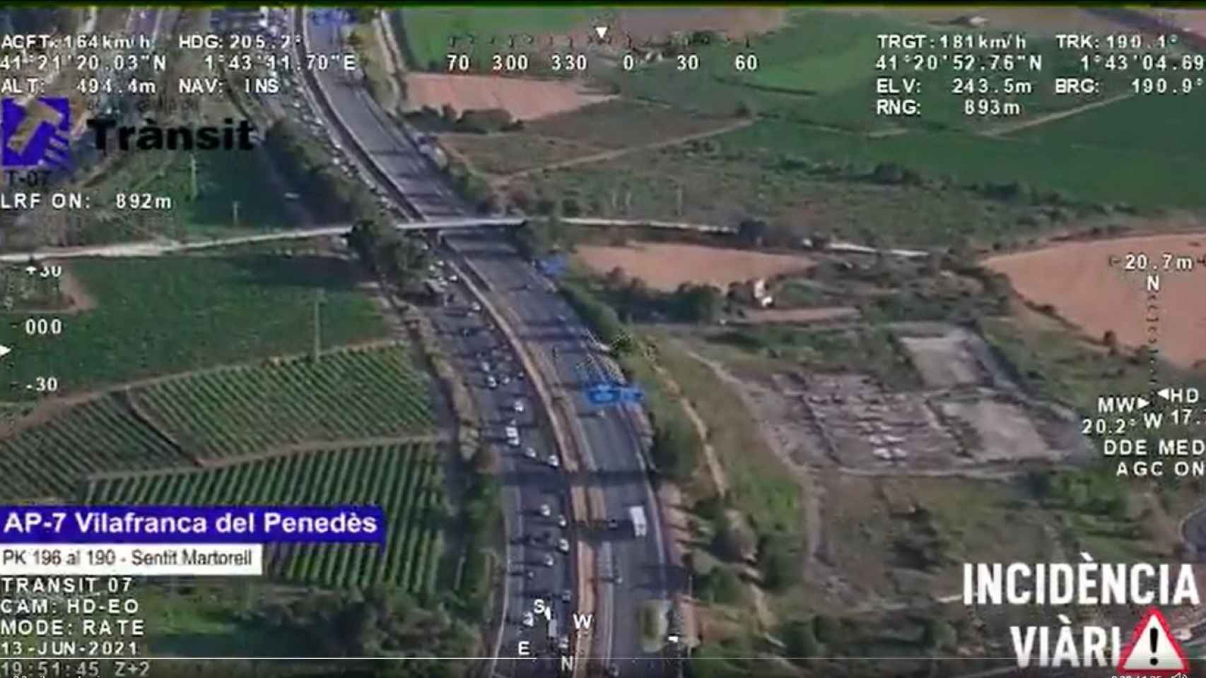 Retenciones en distintos puntos de las carreteras catalanas / TWITTER