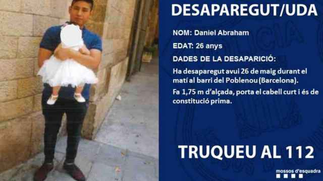 Daniel Abraham, el joven de 26 años desaparecido en el Poblenou / MOSSOS