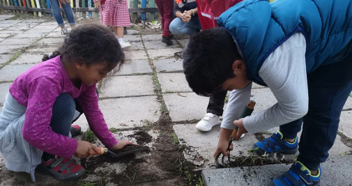 Una de las actividades que ofrece la entidad en la construcción de huerto urbano / BARNABITAS