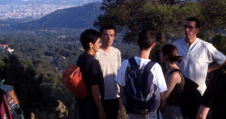 Helena, durante una excursión con Montserrat Carreta y Santiago Laigleisa / FAMILIA JUBANY