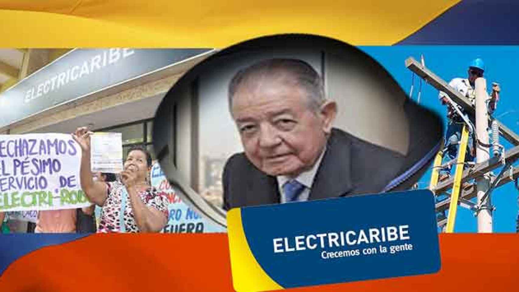 Salvador Gabarró, presidente de Gas Natural Fenosa, algunas infraestructuras de Electricaribe y las protestas por los fallos en el servicio. / FOTOMONTAJE CG