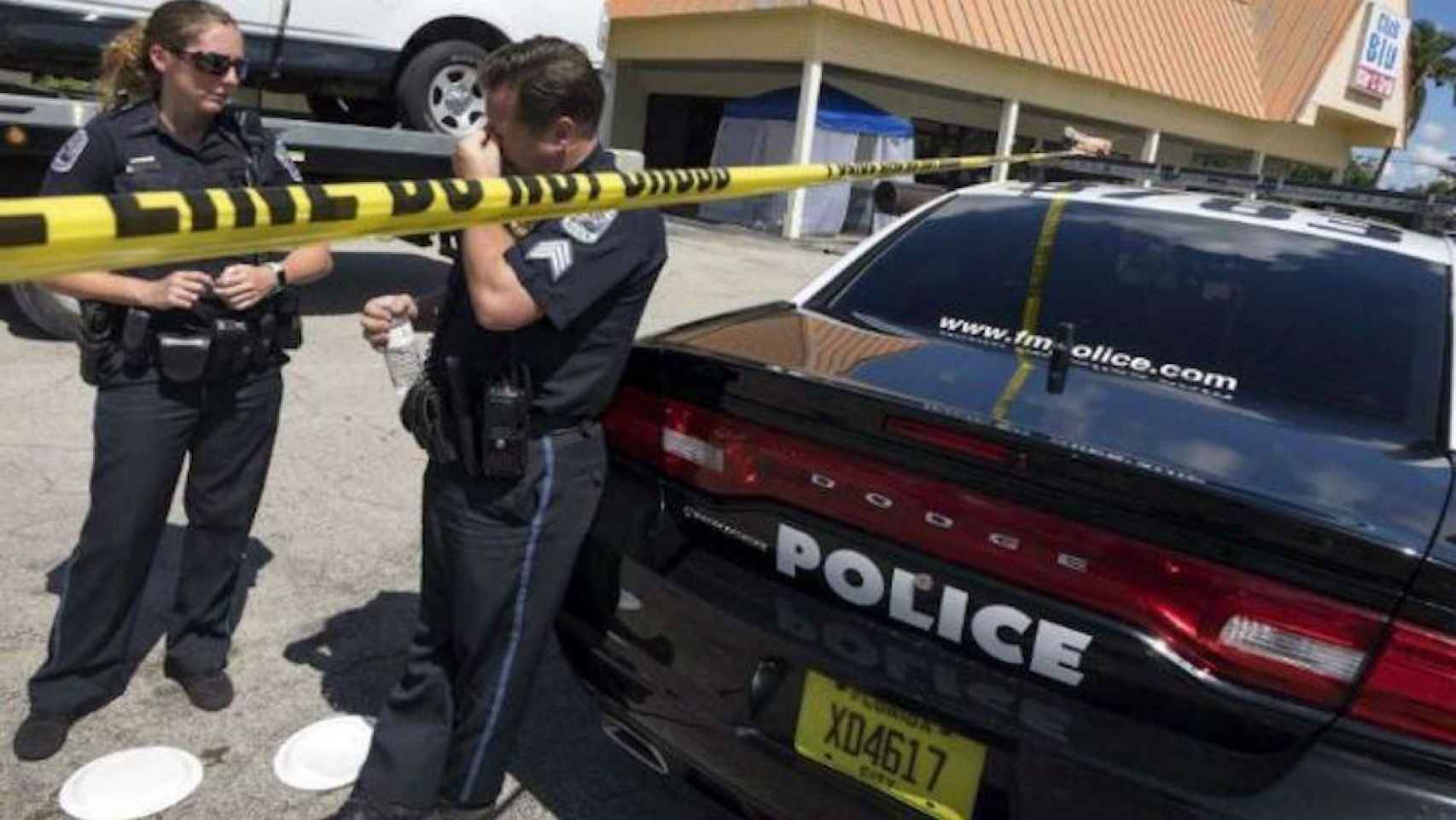 Una foto de la policía tras detener el funeral