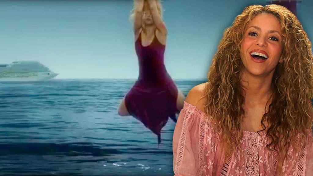 Shakira volando en un vídeo / FOTOMONTAJE DE CULEMANÍA