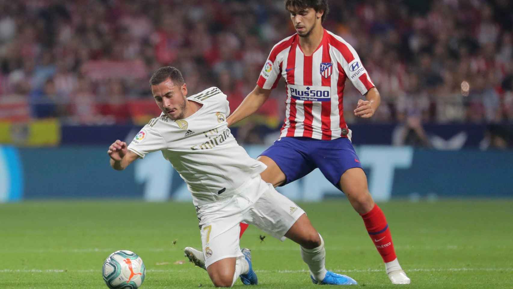 Joao Felix y Hazard, en un Madrid-Atlético | EFE