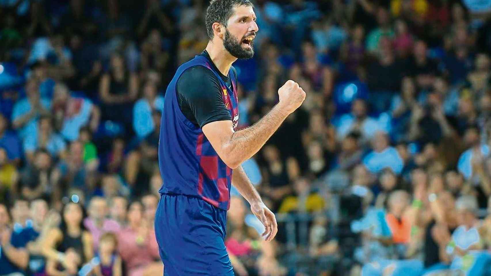 Mirotic celebrando una canasta con el Barça / FC Barcelona