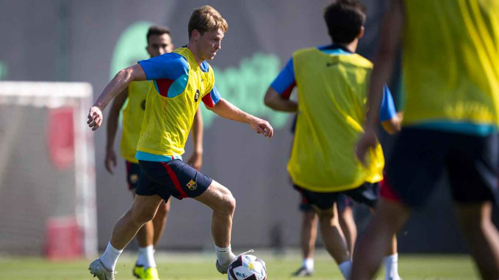 Frenkie de Jong, en su último entrenamiento con el Barça / FCB