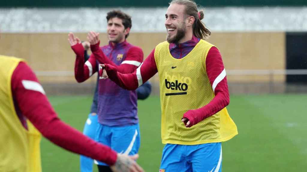 Óscar Mingueza y Sergi Roberto / FCB