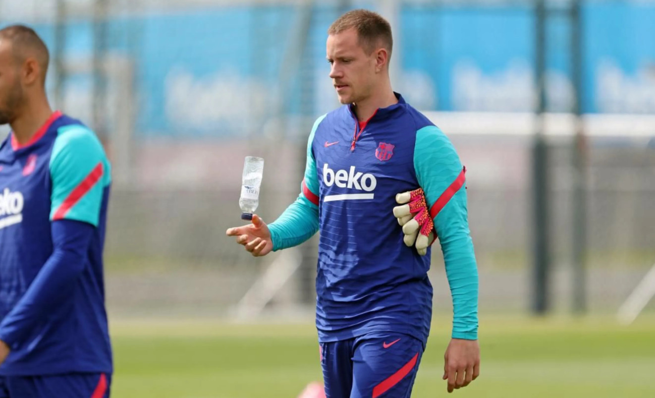 Ter Stegen en un entrenamiento del Barça / FC Barcelona