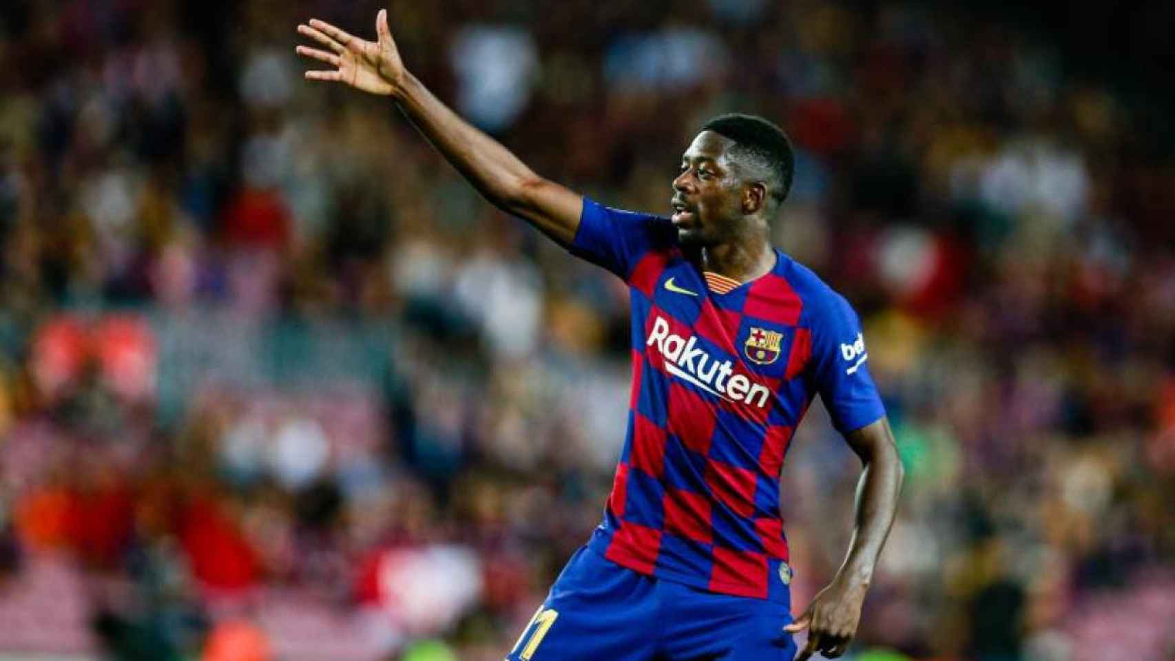 Ousmane Dembelé en un encuentro con el Barça / EFE