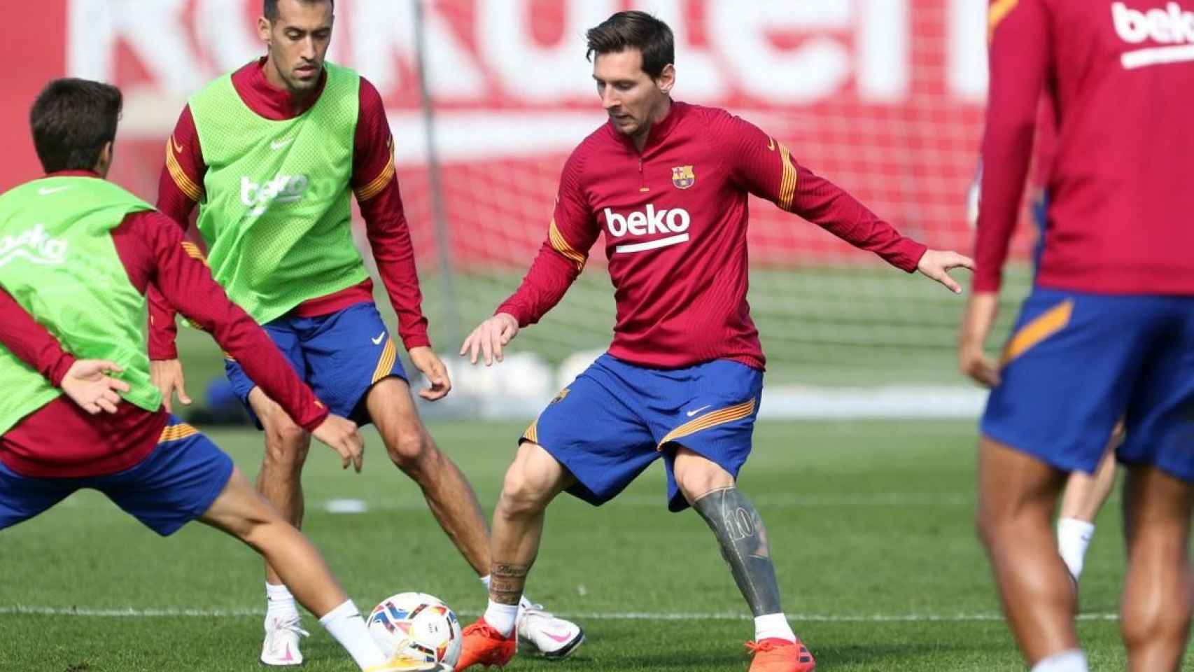 Leo Messi durante un entrenamiento /FCB