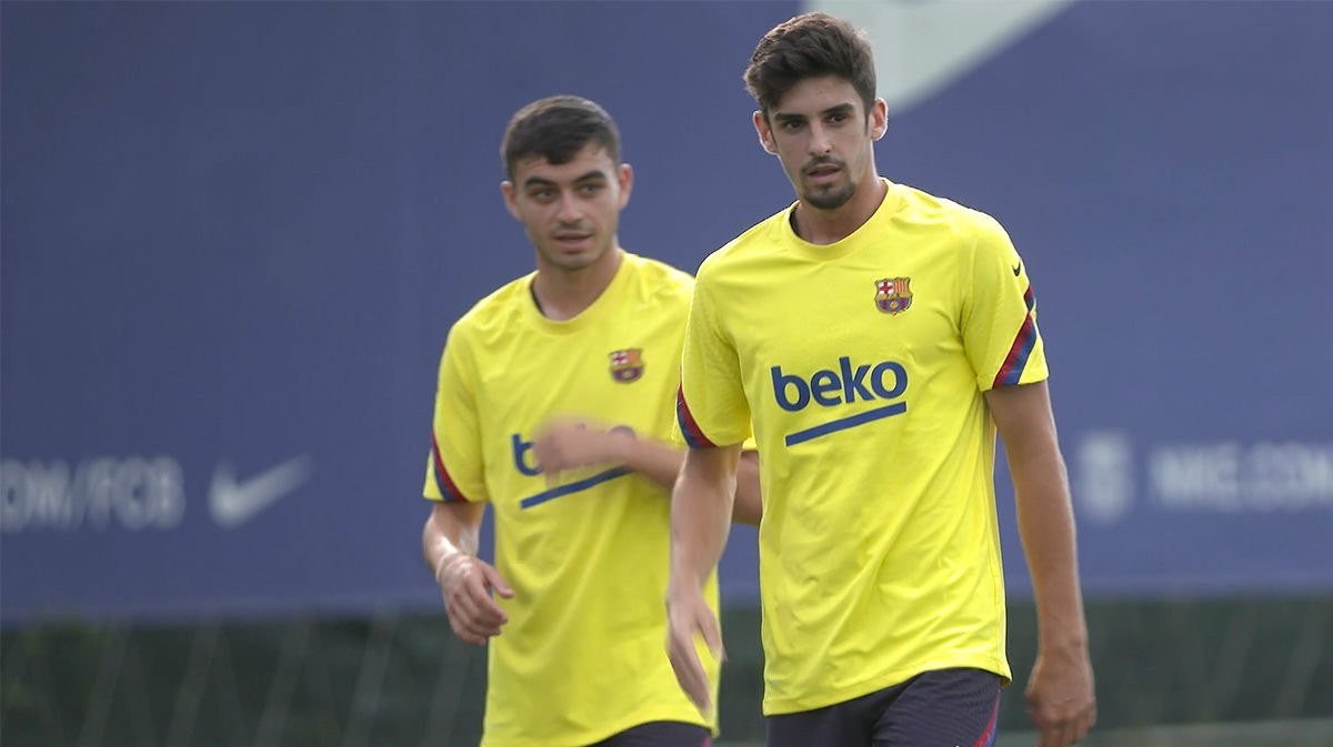 Francisco Trincao en un entrenamiento del Barça / EFE